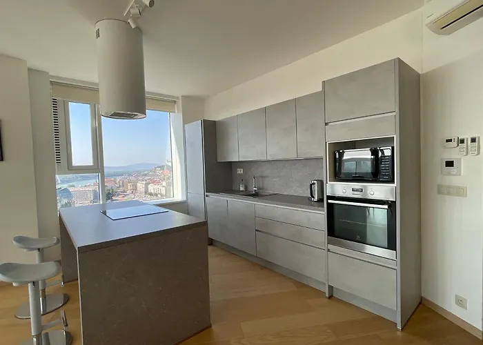 Sag Panorama Apartment 3 Rooms 19Th Floor Great View Free Parking Apartment